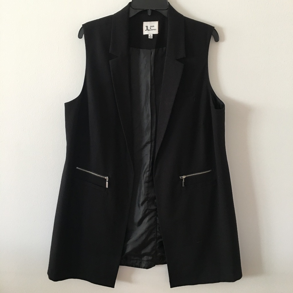 Jules & Leopold Black Sleeveless Vest Jacket
